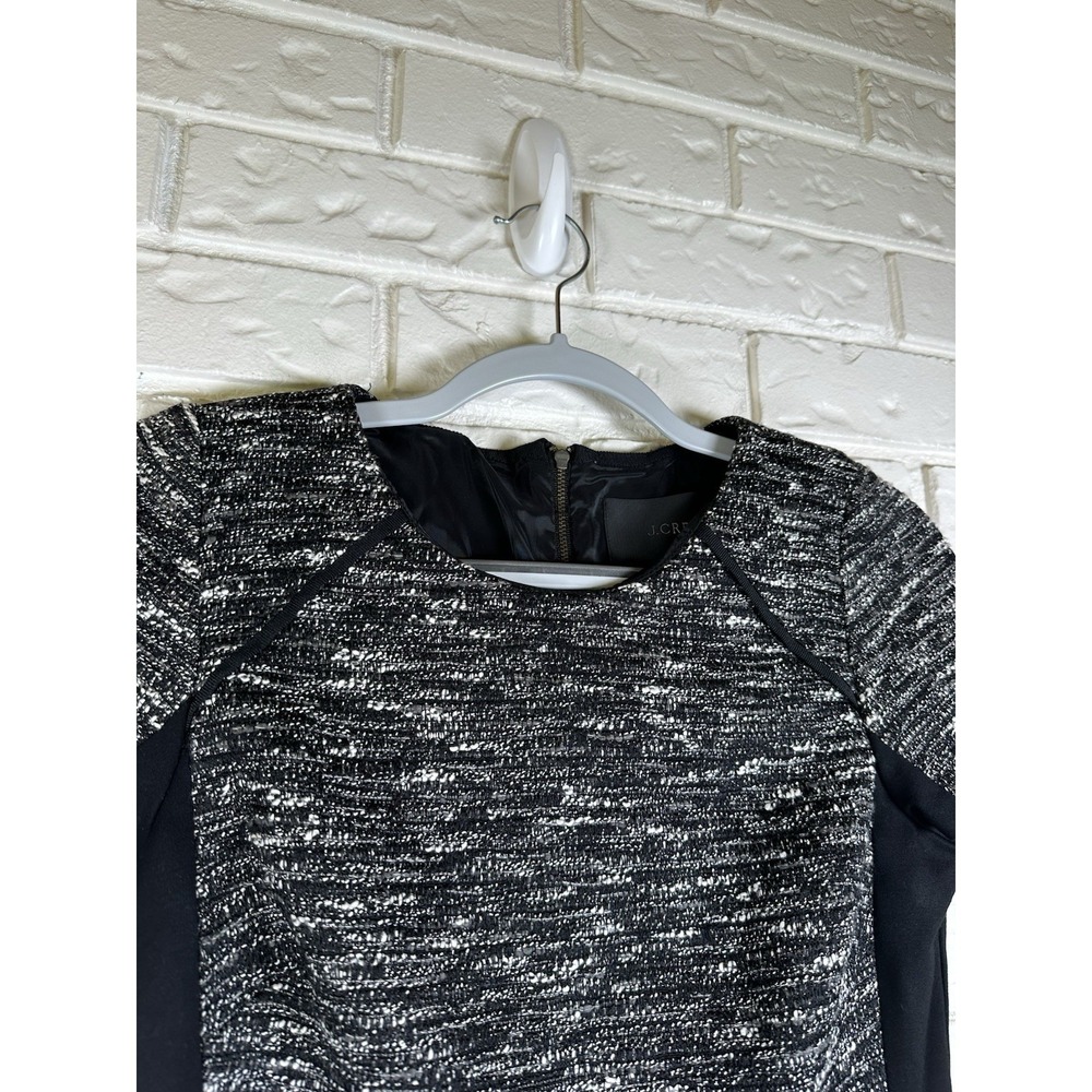 J.Crew Size 0 Tweed Fit & Flare Dress Classic Career Chic Short Sleeve - Picture 6 of 12